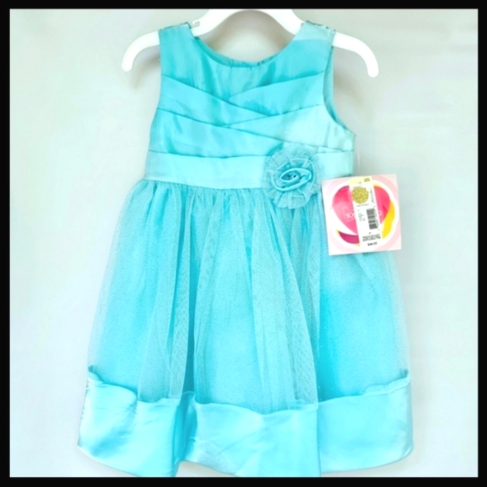 YOUNGLAND SEARS Blue Embellished Tiered Special Occassion Dress 3T